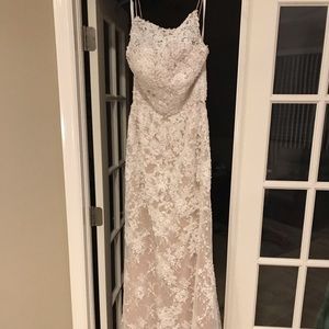 Off white evening gown